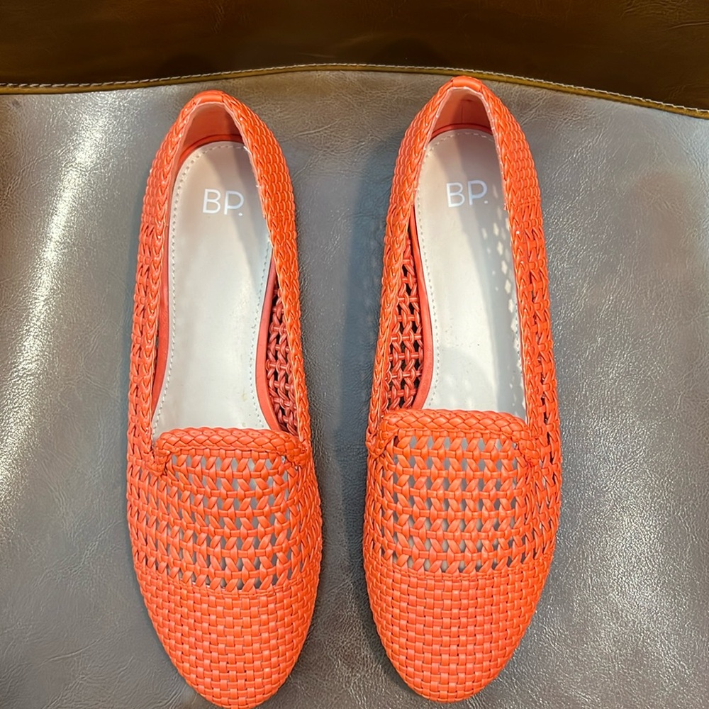 bp Orange Woven Loafers for Women